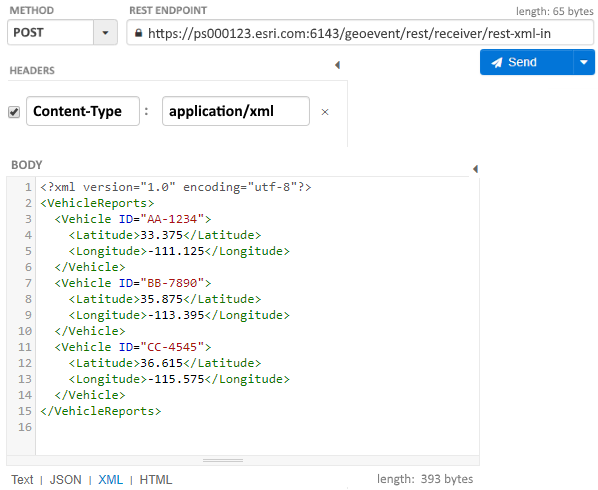 XML data structure with event records organized using a hierarchy of XML tags, element, and attribute values XML data structure with event records organized using a hierarchy of XML tags, element, and attribute values